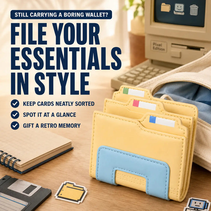 Windows-Style Folder Wallet — A Playful Home for Cards and Cash