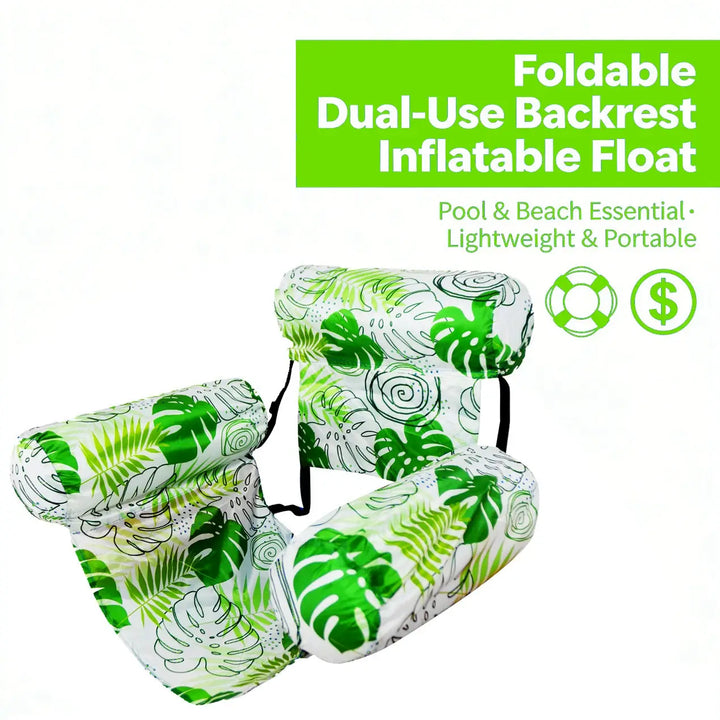 Floating Pool Lounge Chair with Cooling Mesh &amp; Adjustable Backrest