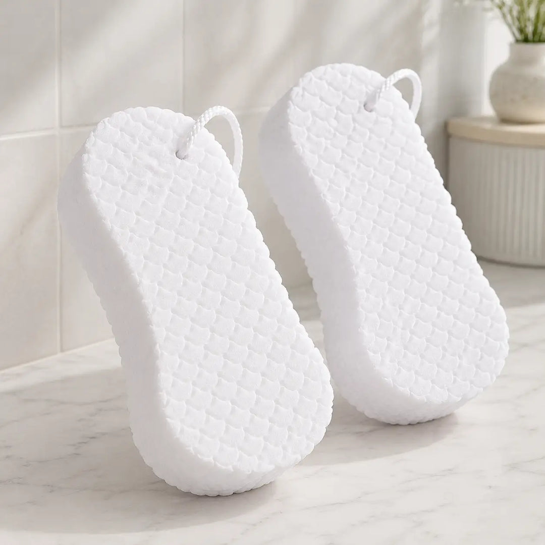 2-Pack Soft PVA Exfoliating Bath Sponge for Smooth Skin