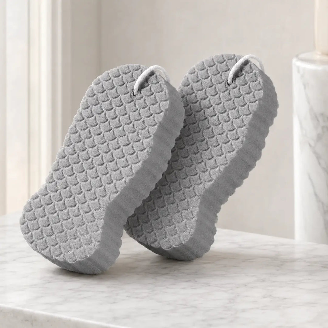 2-Pack Soft PVA Exfoliating Bath Sponge for Smooth Skin