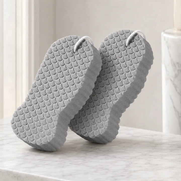 2-Pack Soft PVA Exfoliating Bath Sponge for Smooth Skin
