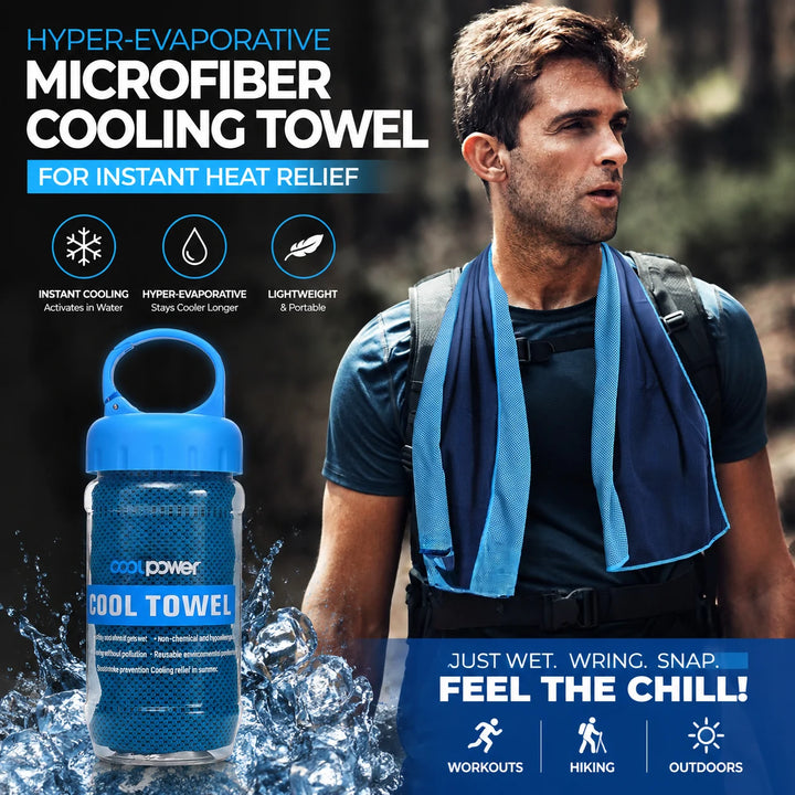 2-Pack Cooling Towels – Hyper-Evaporative Microfiber for Hot Days