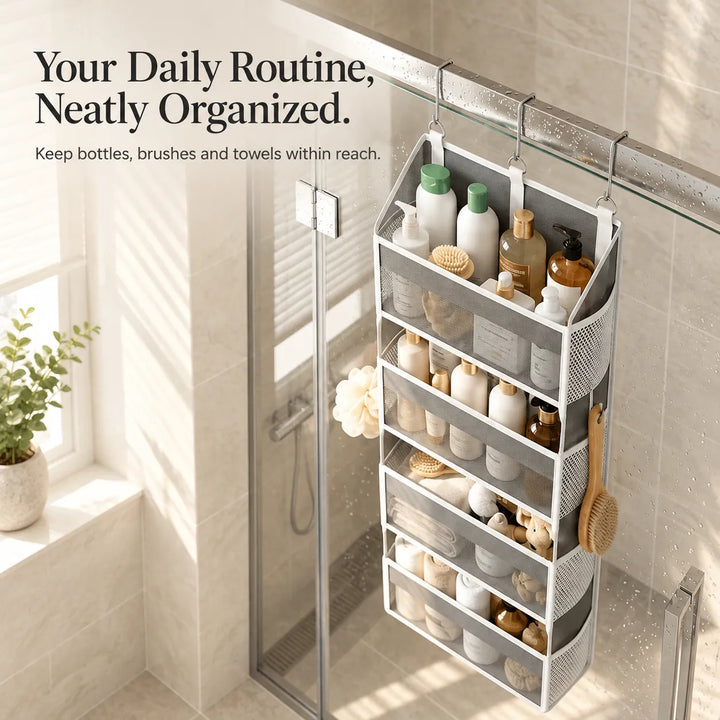 5-Tier Hanging Organizer with Mesh Pockets – Large Capacity Storage