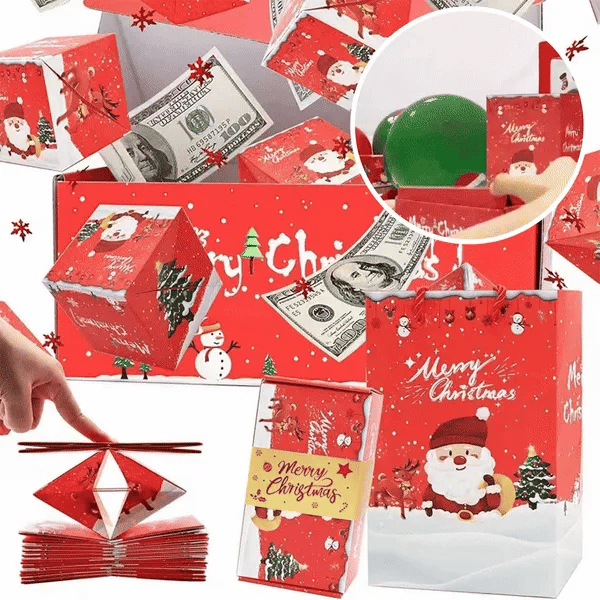 Christmas Surprise Pop-Up Gift Box – DIY Explosion Money Box