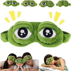2-Piece Funny Frog Sleep Eye Mask – 100% Total Blackout Plush Blindfold, Value Set