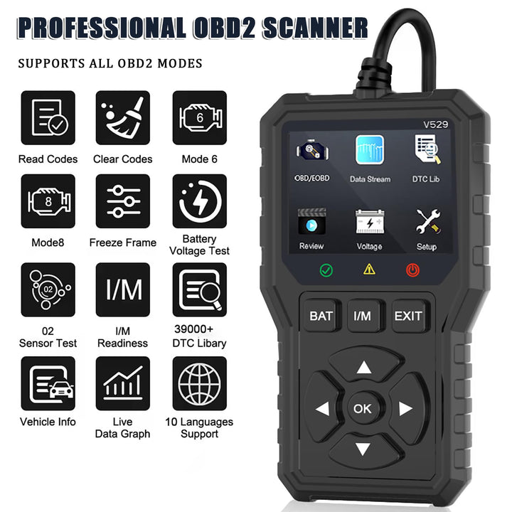 Velloraco™ Professional Plug-and-Play Engine Fault Code Scanner