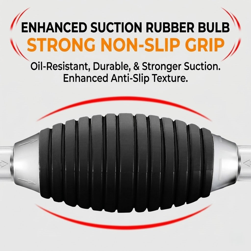 Emergency Gas Siphon Pump | No Mouth Sucking Fluid Transfer Tool