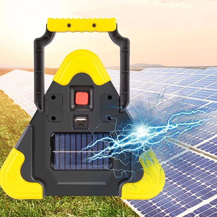 3-IN-1 Solar Emergency Triangle – 4 Modes, Power Bank, 200M Visible