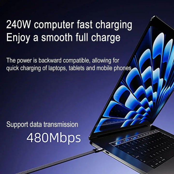 240W Fast Charging Cable with Invisible Phone Stand - 2 - in - 1 USB - C Holder for iPhone &amp; Smartphones - Velloraco