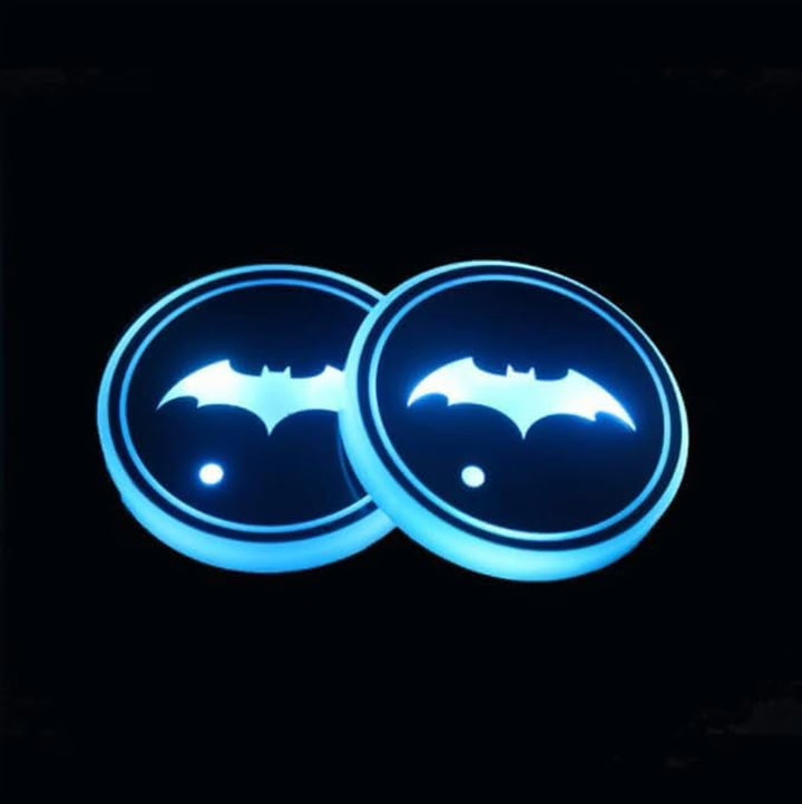 2PCS LED Car Cup Holder Coasters | Auto Sensor for Night Driving Safety
