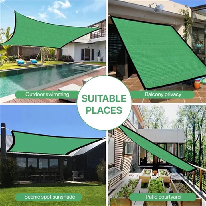 Breathable Patio &amp; Garden Shade Sail - Anti-UV Protective Netting Cover