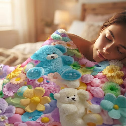 3D Plush Throw Blanket — Fluffy Flannel That Stays Soft After Washing