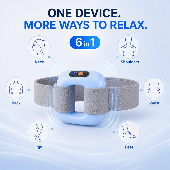6-in-1 Deep Vibration Fascia Massager for Full-Body Relief