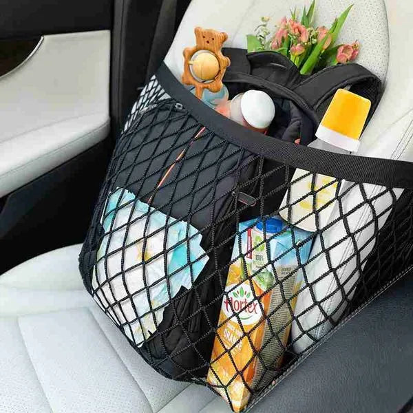 Car Seat Net Organizer – Keep Purses Secure &amp; Accessible While Driving