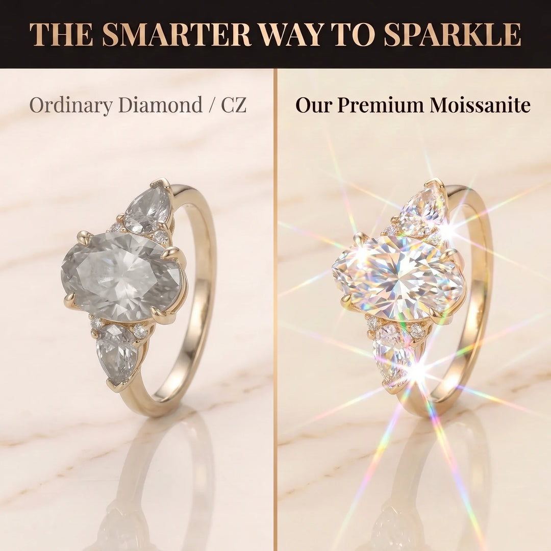 Classic Brilliant Fire Oval Statement Ring | 90% OFF Limited Time, Last Day!🔥
