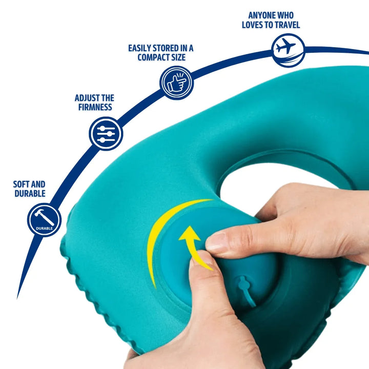 CloudRest Adjustable Inflatable Travel Neck Pillow