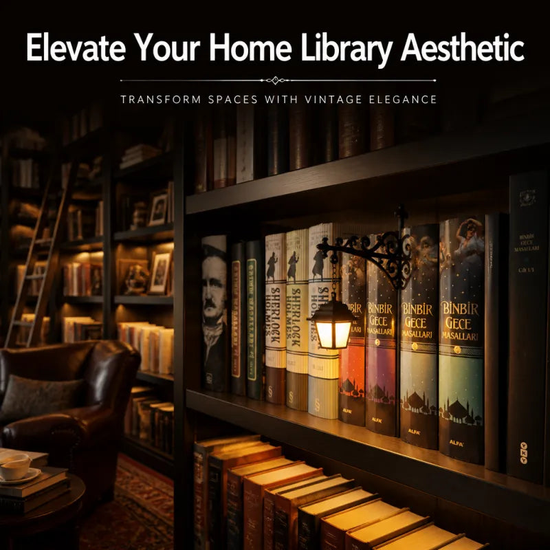Cozy Bookshelf Lantern Lighting – Miniature Library Table Lamp &amp; Birthday Gift for Book Lovers