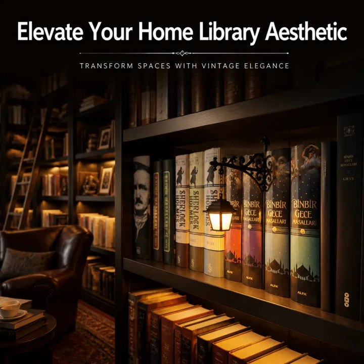 Cozy Bookshelf Lantern Lighting – Miniature Library Table Lamp &amp; Birthday Gift for Book Lovers
