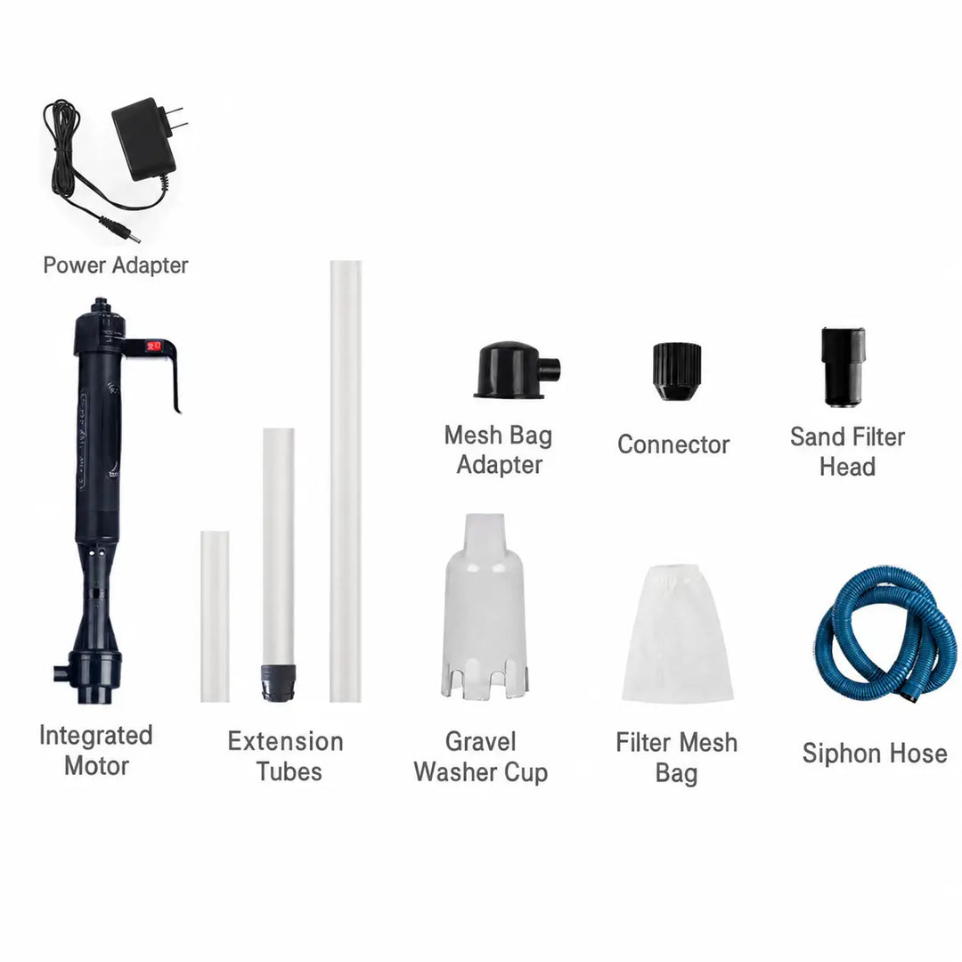 Electric Aquarium Gravel Cleaner - 3-in-1 Water Change &amp; Sand Wash