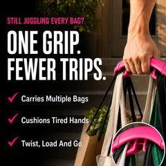 （2-Pack）Bag Carrier Handle - Padded Grip for Groceries &amp; Buckets