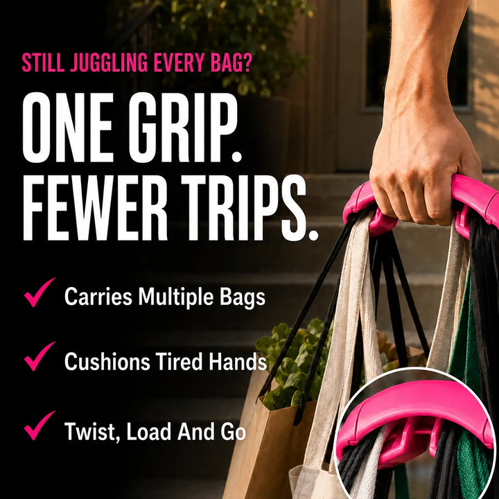 （2-Pack）Bag Carrier Handle - Padded Grip for Groceries &amp; Buckets