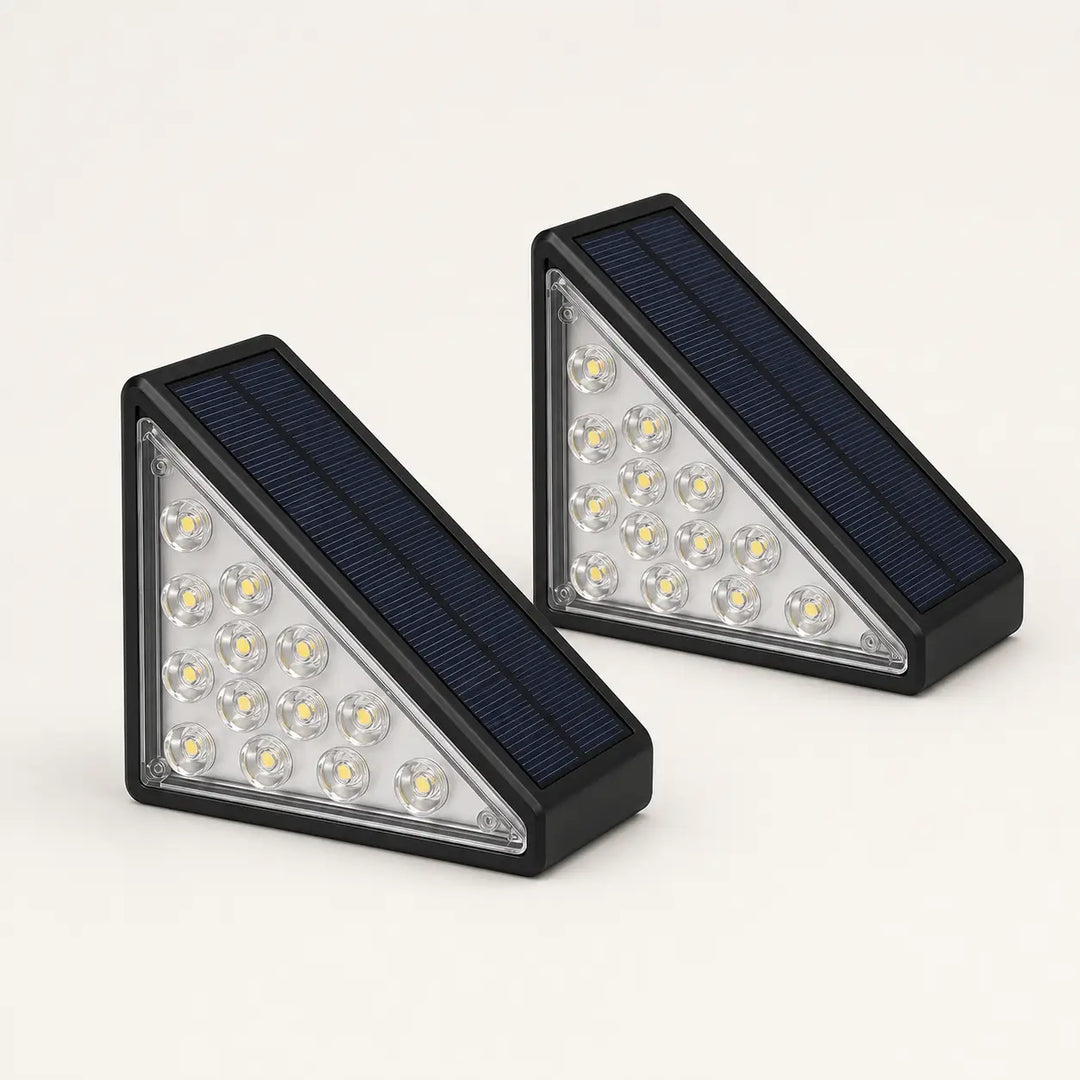 Solar Step Lights Outdoor - 4 Pack Warm White, IP67 Waterproof