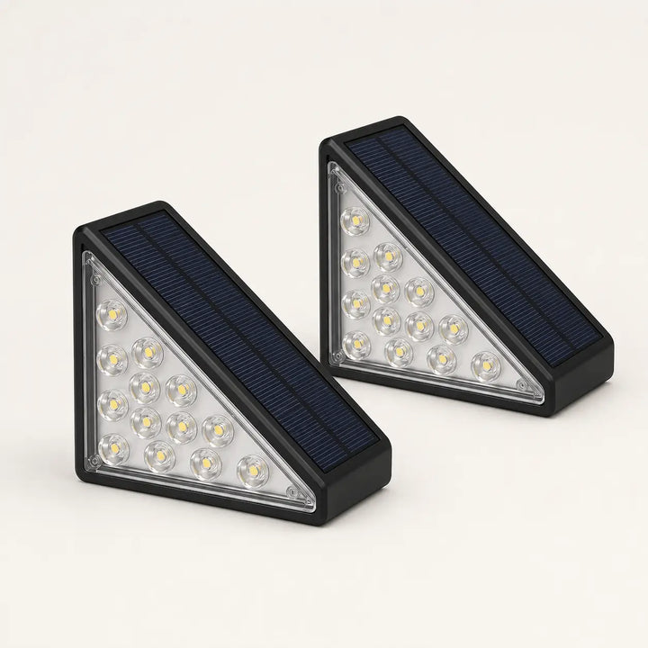 Solar Step Lights Outdoor - 4 Pack Warm White, IP67 Waterproof