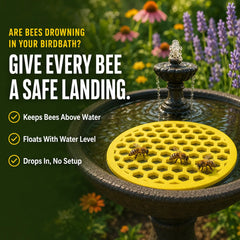 (4-Pack)Floating Bee Station: Safe Watering Pad for Birdbaths
