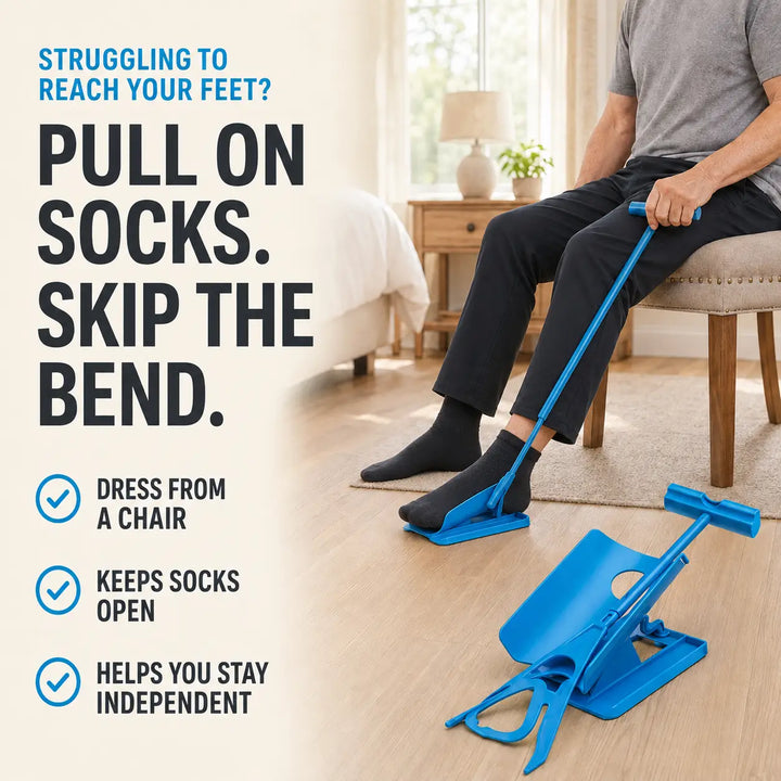Velloraco Sock Aid Kit with Dressing Stick, No Bending Needed