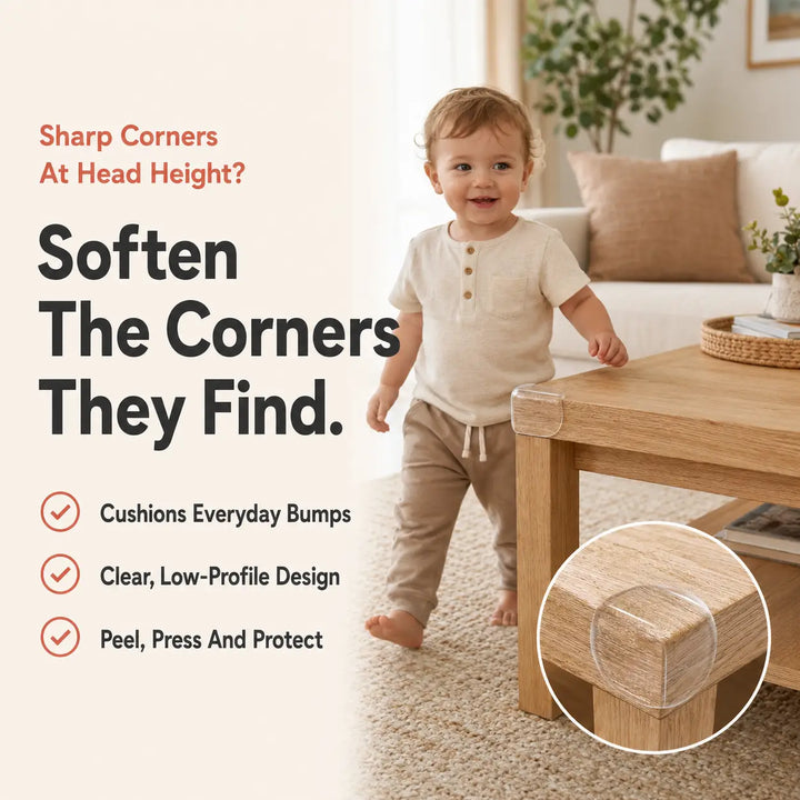 Clear Corner Protectors for Furniture, Soft Baby Proofing Guards