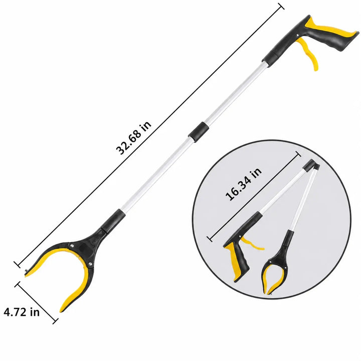 32-Inch Foldable Reacher Grabber Tool with Magnetic Rotating Jaw