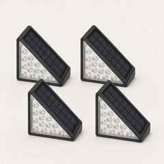 Solar Step Lights Outdoor - 4 Pack Warm White, IP67 Waterproof