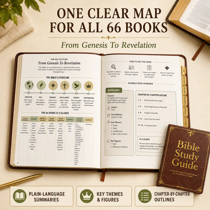 Bible Study Guide &amp; Reflection Journal - All 66 Books, Large Print