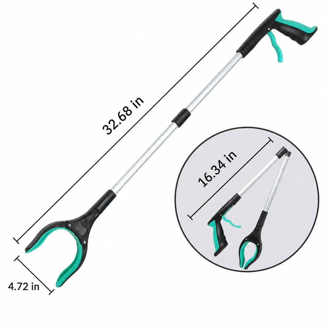 32-Inch Foldable Reacher Grabber Tool with Magnetic Rotating Jaw
