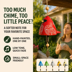 100% Hand-Painted Bird Wind Chime for Porch, Garden and Window
