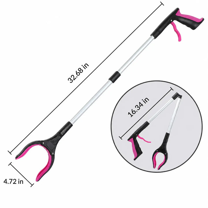32-Inch Foldable Reacher Grabber Tool with Magnetic Rotating Jaw