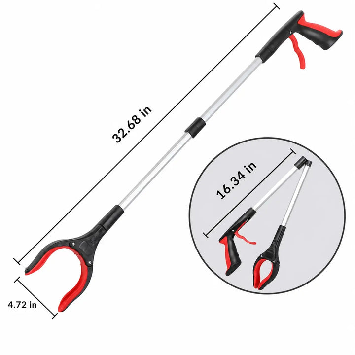 32-Inch Foldable Reacher Grabber Tool with Magnetic Rotating Jaw