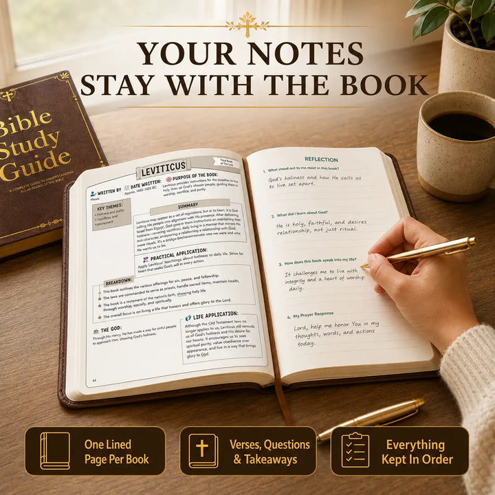 Bible Study Guide &amp; Reflection Journal - All 66 Books, Large Print