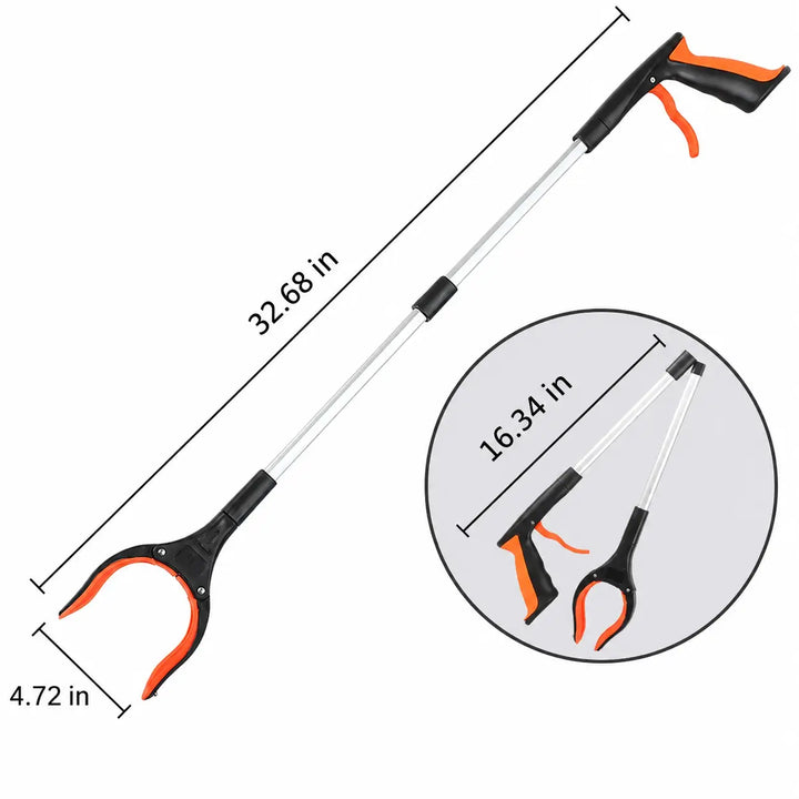 32-Inch Foldable Reacher Grabber Tool with Magnetic Rotating Jaw