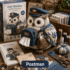Wise Owl Quilted Tissue Box Cover DIY Sewing Kit, Pre-Cut