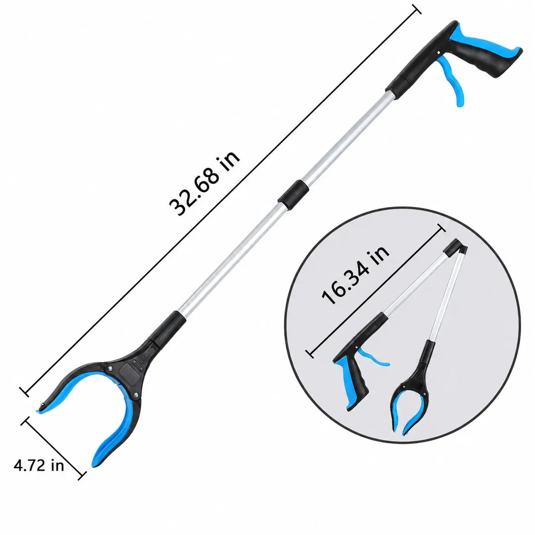32-Inch Foldable Reacher Grabber Tool with Magnetic Rotating Jaw