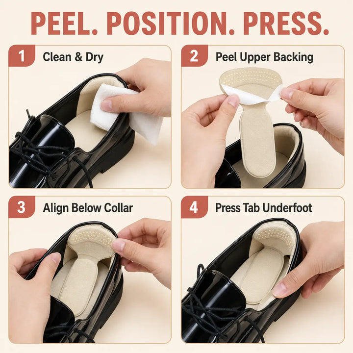 Anti-Slip Heel Liners: Cushion Grip Pads for Loose Shoes