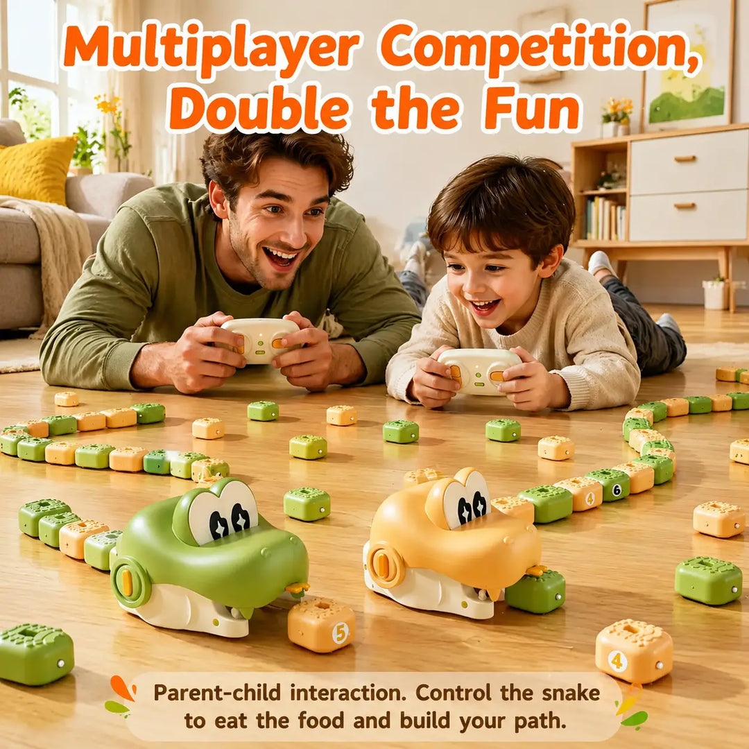 Magnetic Snake Battle Game Toy - 2 Player Chase Set, Ages 7+