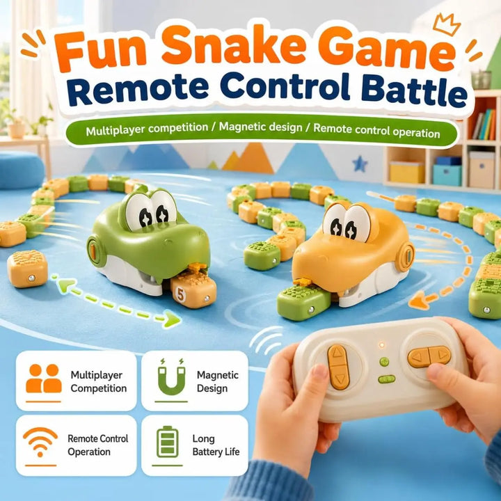 Magnetic Snake Battle Game Toy - 2 Player Chase Set, Ages 7+