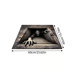 3D Illusion Halloween Doormat, Spooky Optical Entryway Mat