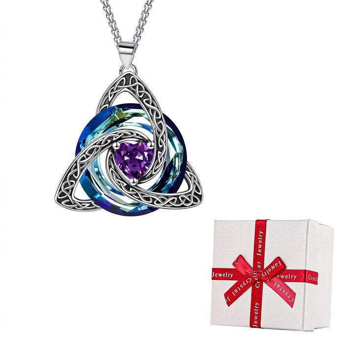 Celtic Birthstone Necklace - Dainty Birth Month Pendant Jewelry