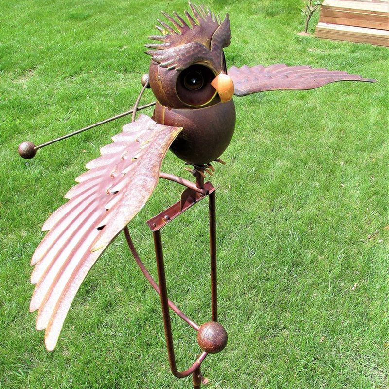 Garden Art-Bird Patio Decor - Standing Owl