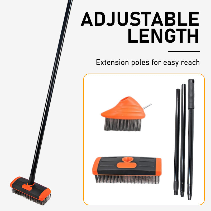 3-in-1 Weeding Wire Brush Set - Steel Bristle &amp; Scraper