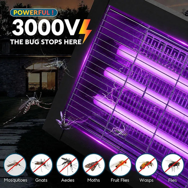 3-in-1 Solar Bug Zapper - 3000V Weatherproof Mosquito Killer