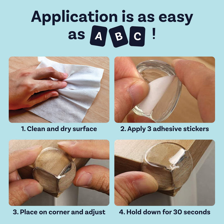 Clear Corner Protectors for Furniture, Soft Baby Proofing Guards